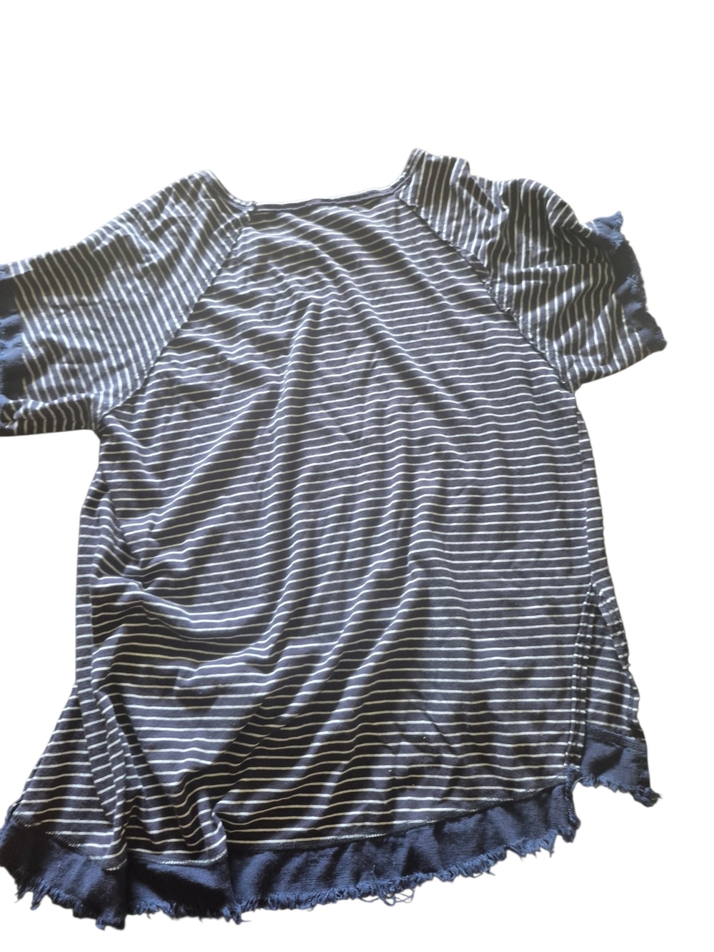 Umgee Navy & White Striped Short Sleeve Tunic - Picture 2 of 9